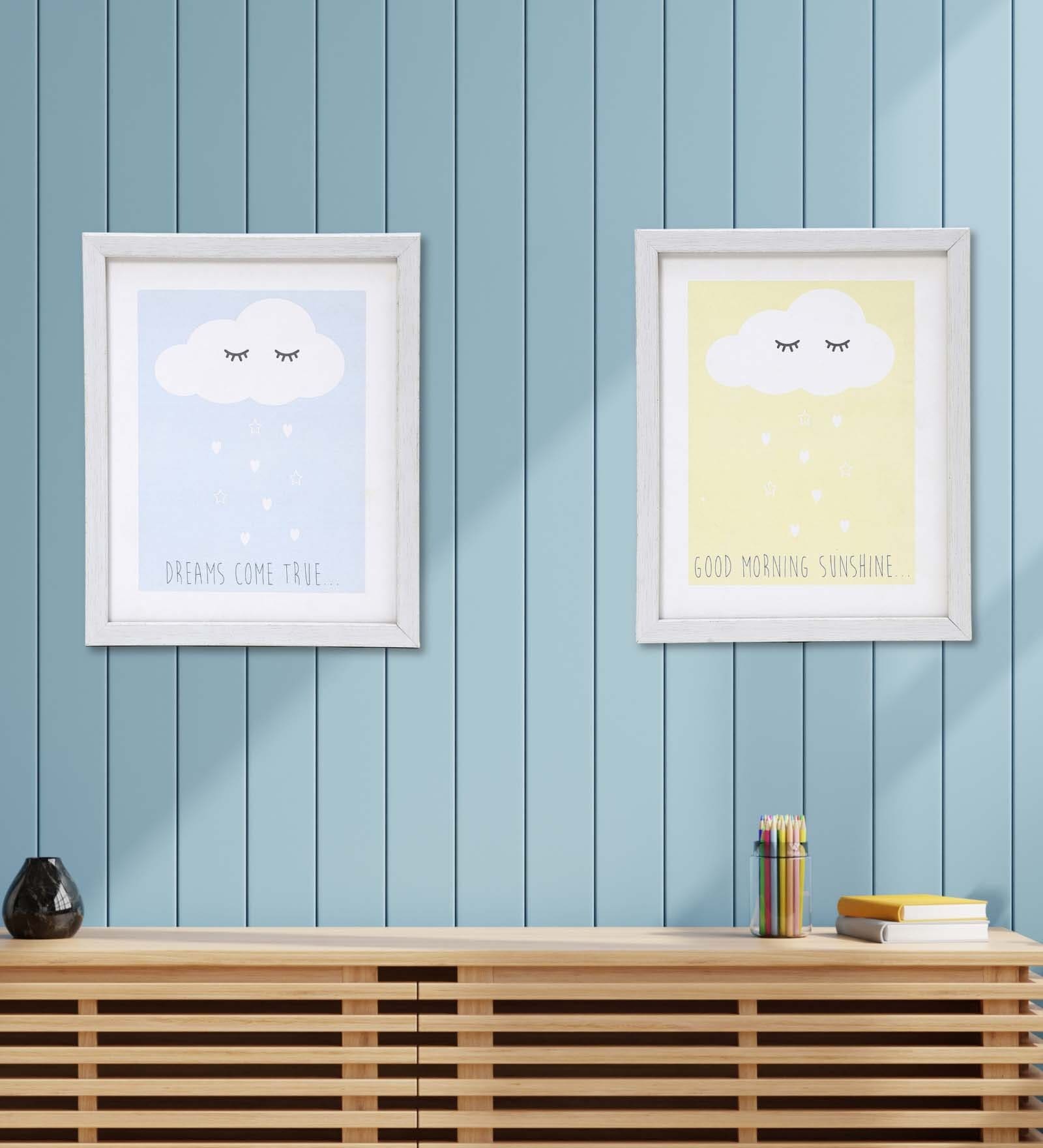 Cloud Multicolour Canvas Set Of 1 Wall Art