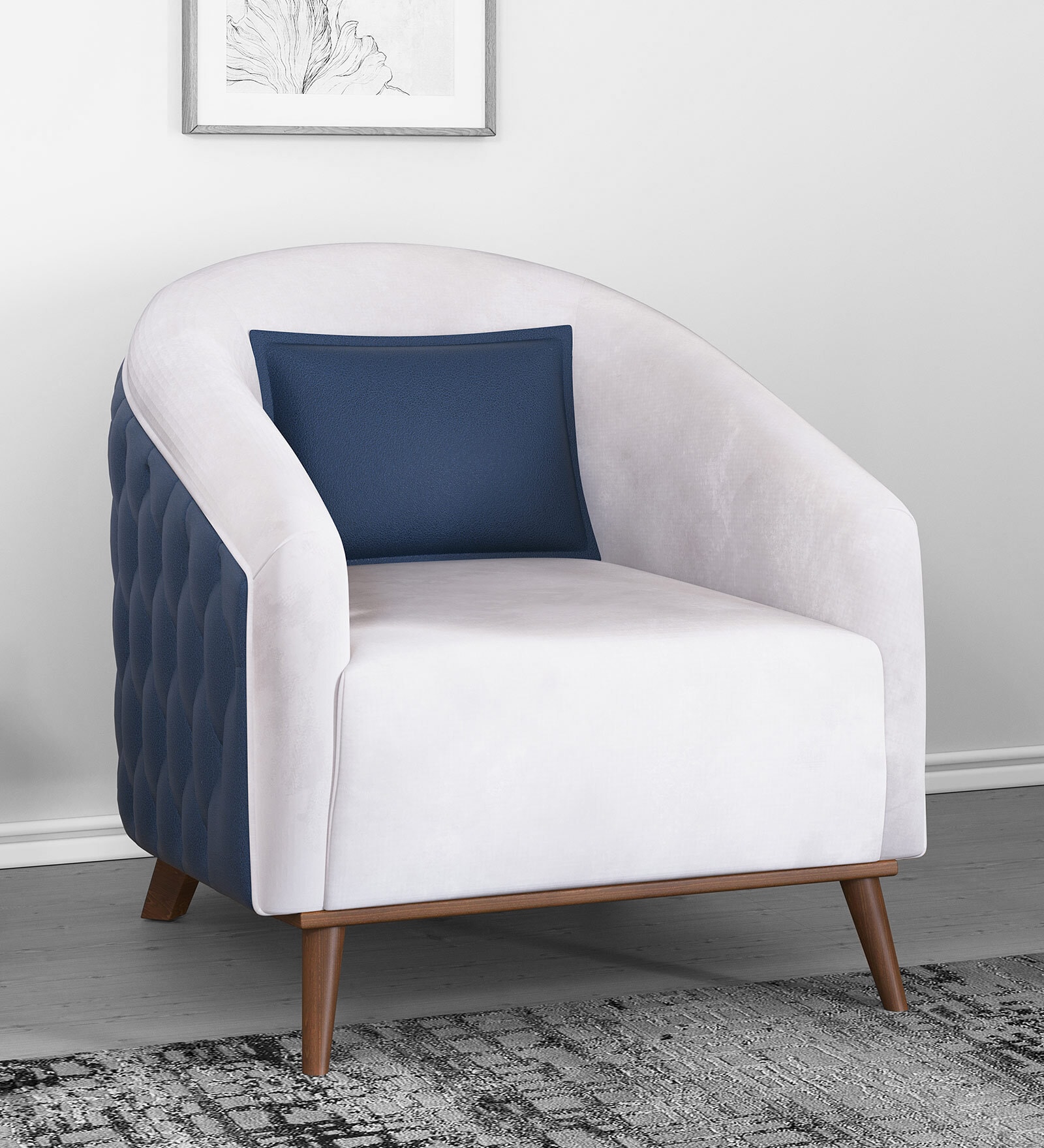 Clovis 1 Seater Sofa In Beige Colour