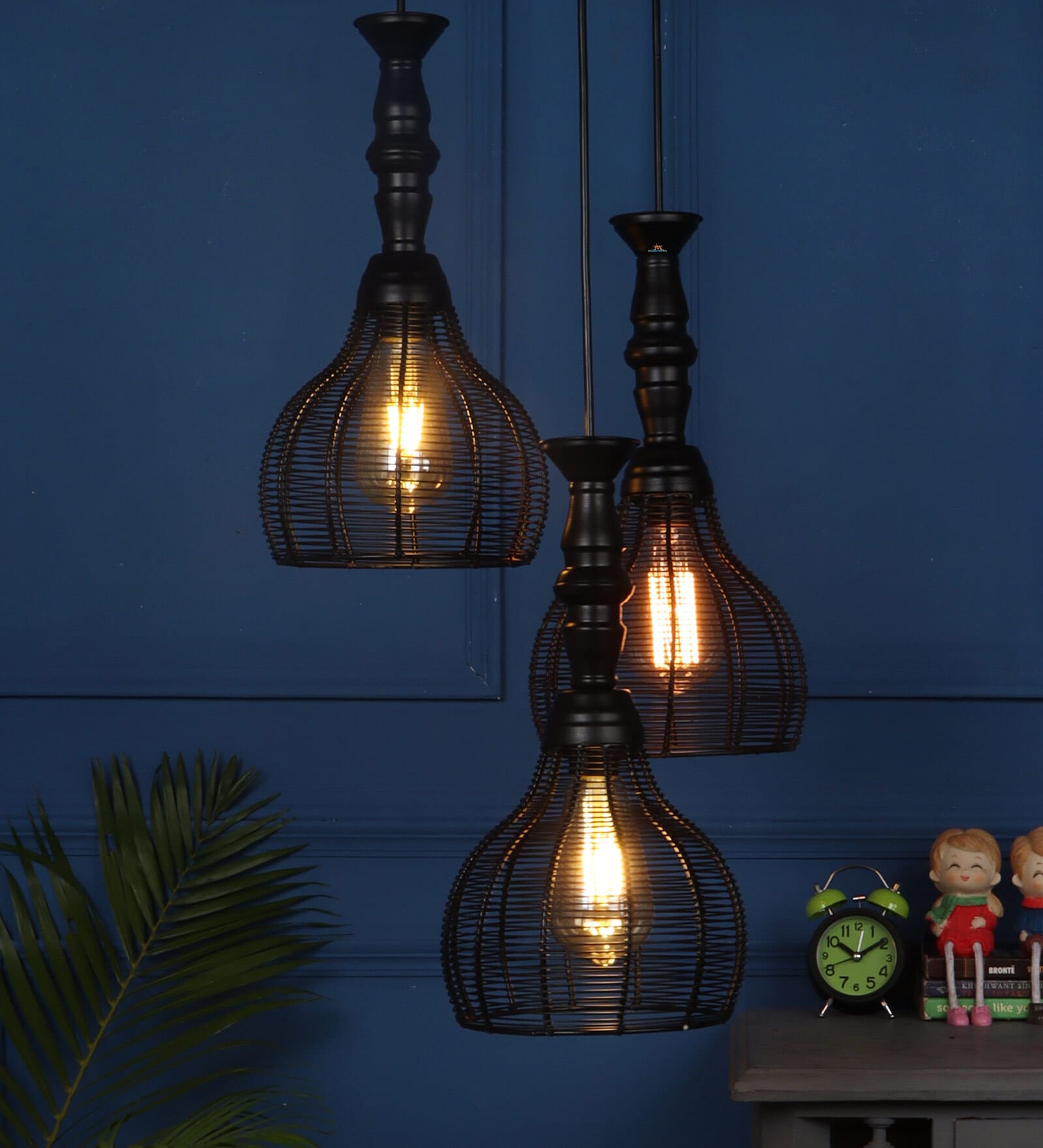 Aneston Black Iron Cluster Hanging Light