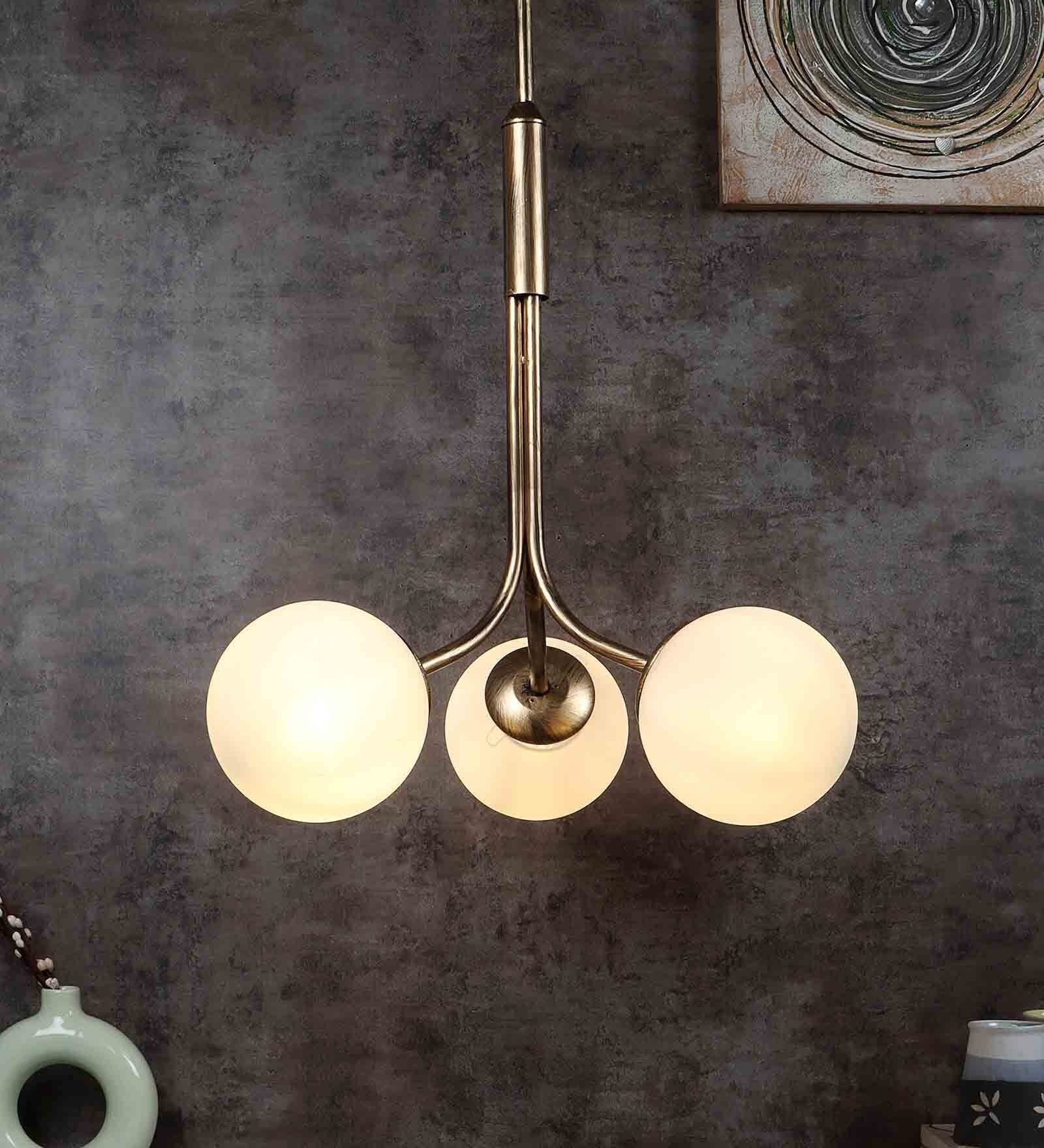 Cluster Pipe Hanging with Doom Glass in Antic Finishing