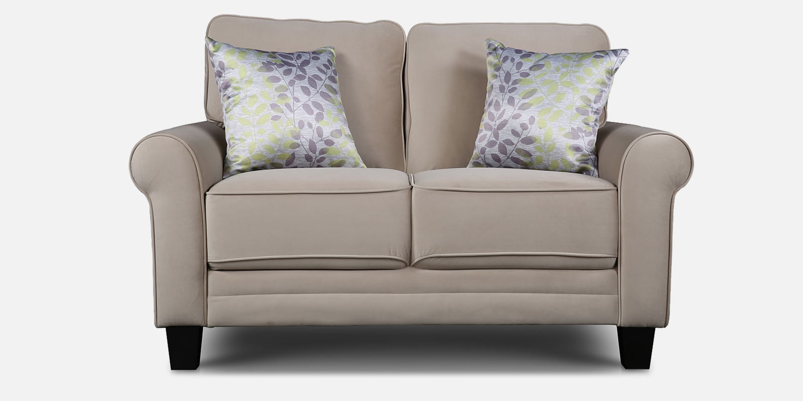 Claire Velvet 2 Seater Sofa in Beige Colour