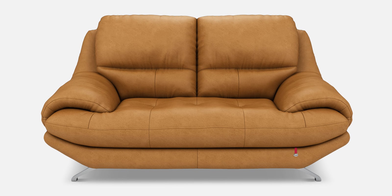 Clarkson Leatherette 2 Seater Sofa in Camel Brown Colour
