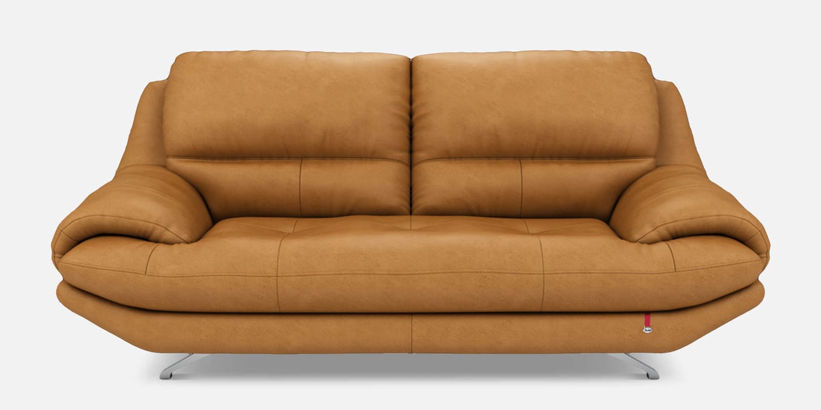 Clarkson Leatherette 3 Seater Sofa in Camel Brown Colour
