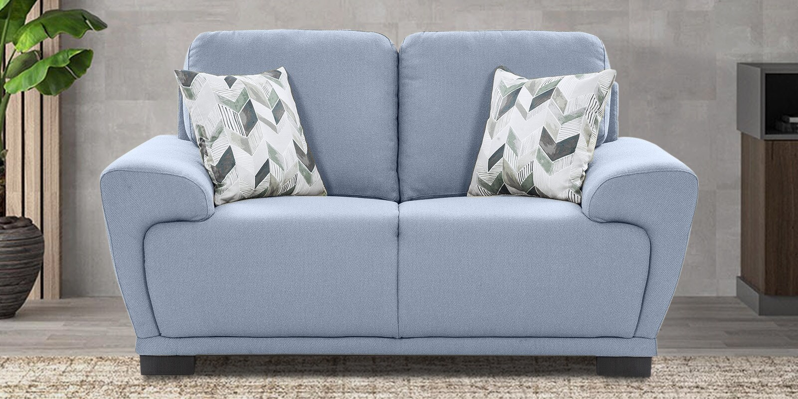 Clarksville Fabric 2 Seater Sofa in Powder Blue Colour