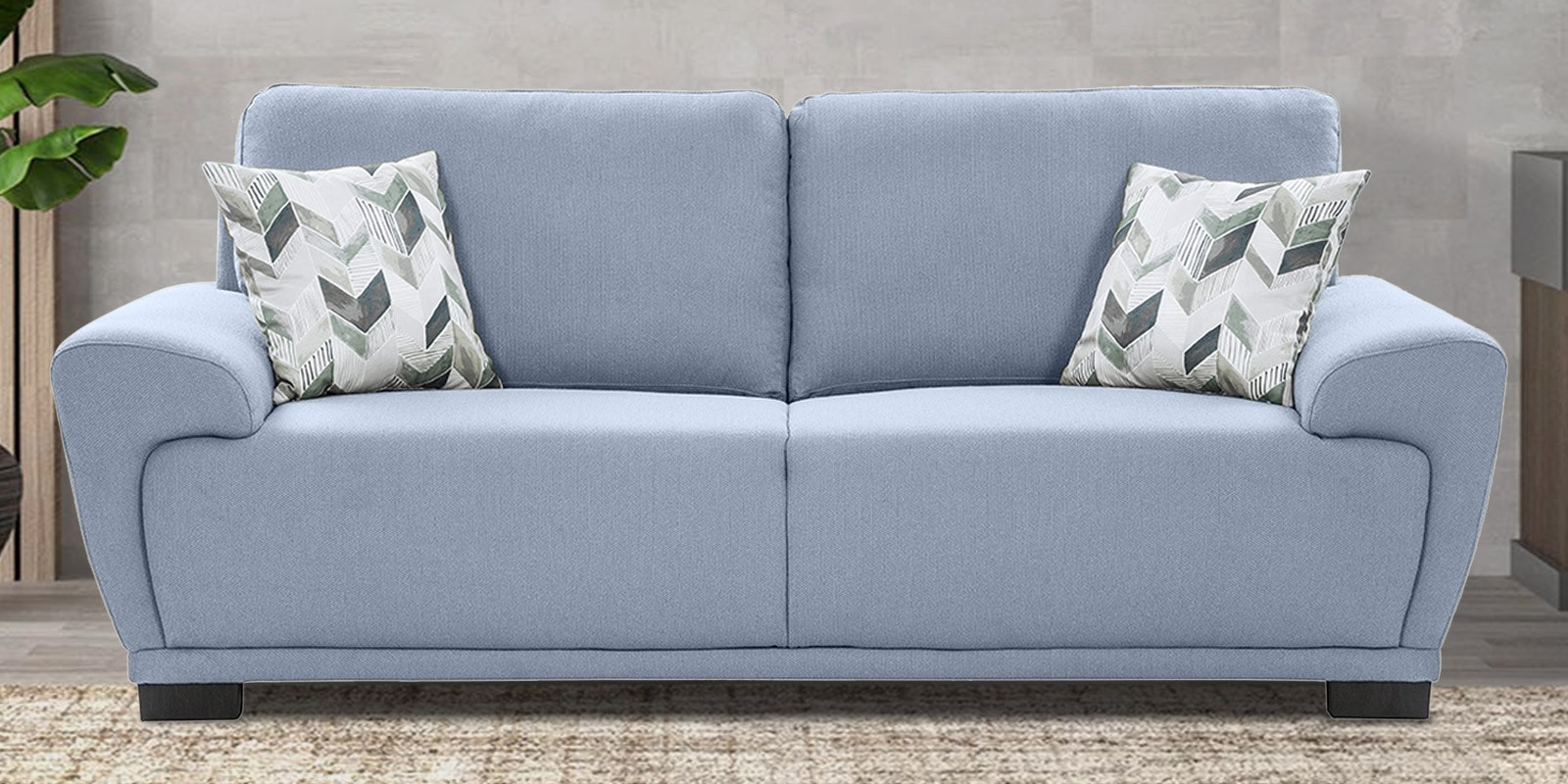 Clarksville Fabric 3 Seater Sofa in Powder Blue Colour