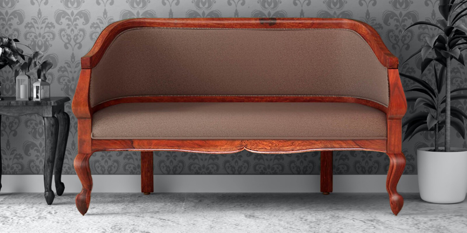 Buy Clifford Solid Wood 2 Seater Sofa In Honey Oak Finish Amberville