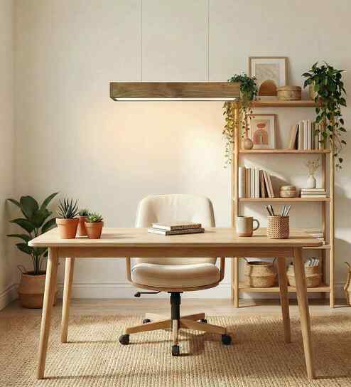 Clara 24 Brown Wooden LED Hanging Lamp