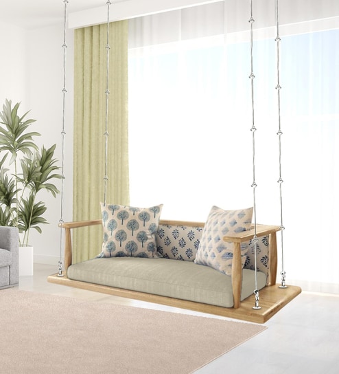 Clark Solod Wood Antique Swing In Natural Mango Finish