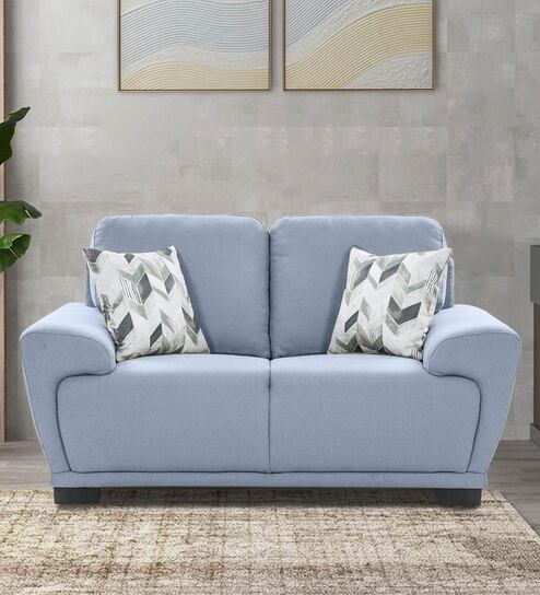 Clarksville Fabric 2 Seater Sofa in Powder Blue Colour