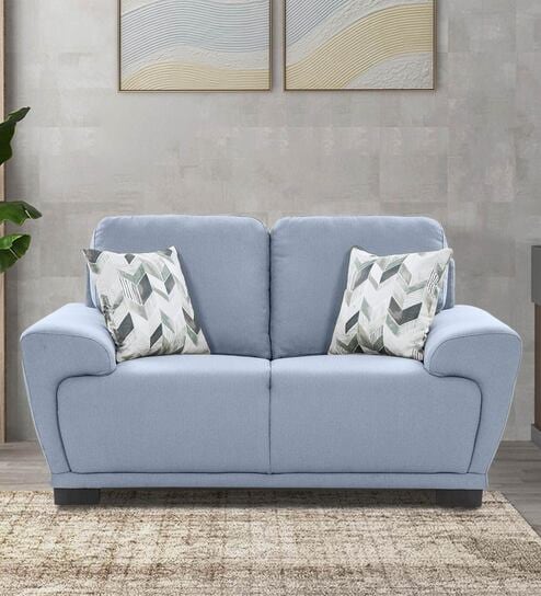Clarksville Fabric 2 Seater Sofa in Powder Blue Colour