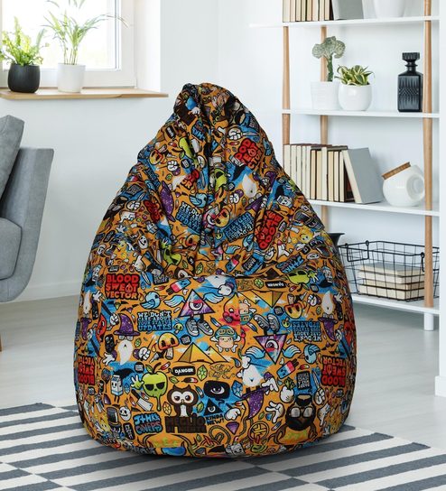 bean bag cartoon print