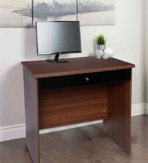 Classic Caramel Oak Colour Dual Tone Workstation Desk With Textured Veneer Finish