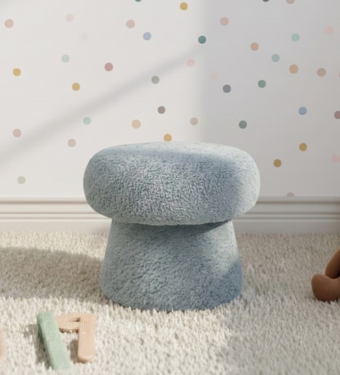 Classic Luxe Kids Stool In Sage Blue Colour
