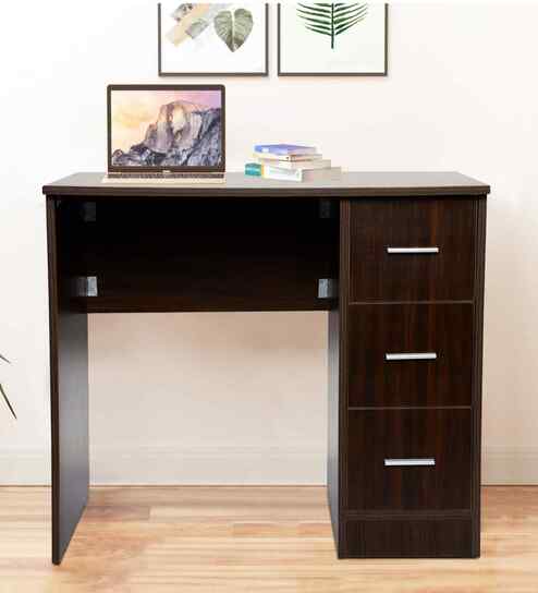 Classic MahoganyDark Workstation Desk With Textured Veneer Finish