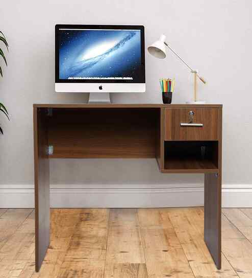 Classic Teak Brown Colour Workstation Desk