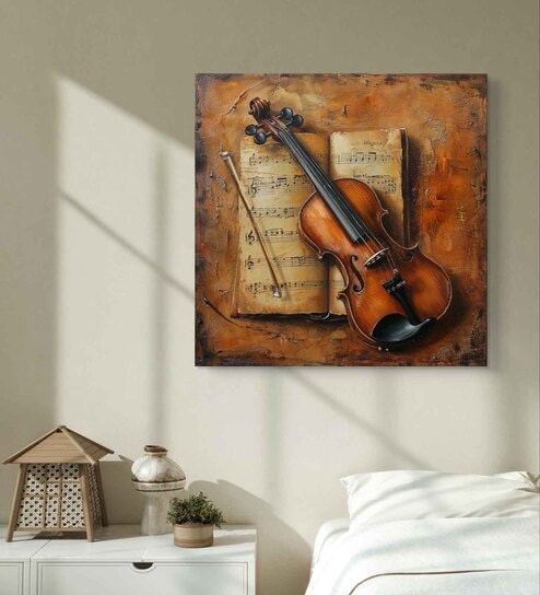 Classic Violin 20inx16in Gallery Wrap Canvas Painting