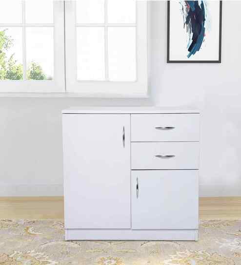 Classic White Colour Matte Laminate Finish Chest Of Drawers