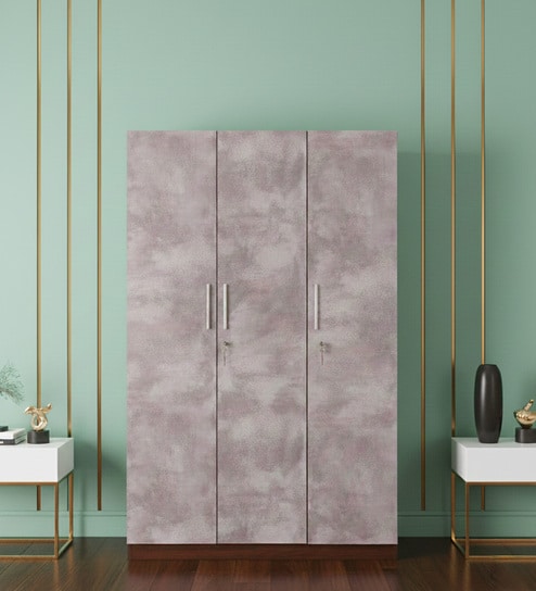 Claudia 3 Door Wardrobe In Dark Acacia Finish With Drawer