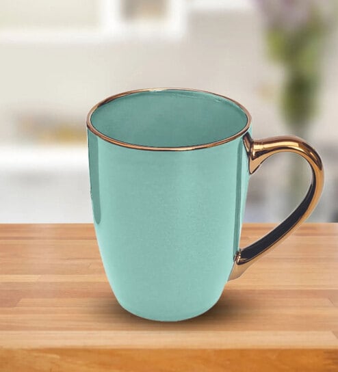 Clay Craft Fine Ceramic Ruby Em Green Milk Mug 2 Piece -315 ml