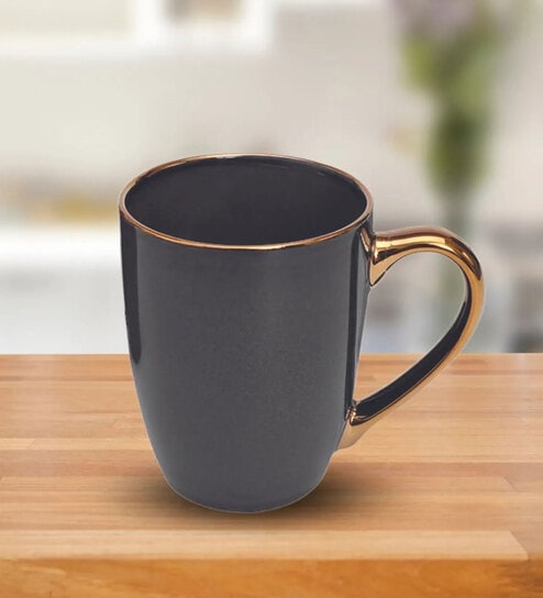 Clay Craft Fine Ceramic Ruby Em Grey Milk Mug 2 Piece -315 ml