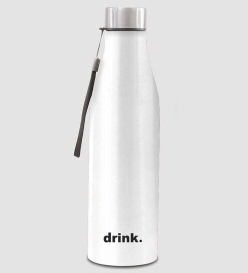 Clay Craft Vacbott Bingo SS Lid Single Walled Non Insulated Water Bottle, 1200 ml (Natural) Steel Water Bottles for School, Office, Home, Gym, Water Bottle for Men Leakproof, Rust free Steel Bottle