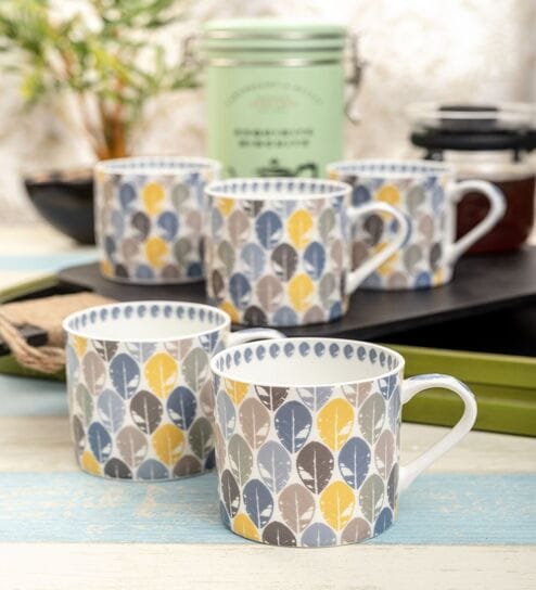 Contemporary Glass Coffee Mug (Set of 6) by Goodhomes