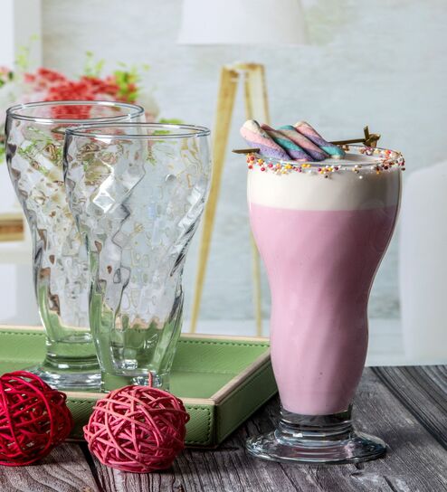 Classy Glass Cocktail Glasses (Set of 6) by Goodhomes