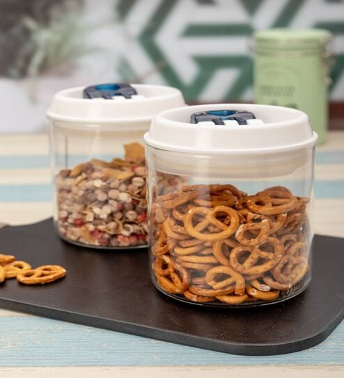 Versatile Glass Storage Container (Set of 2) by ROXX