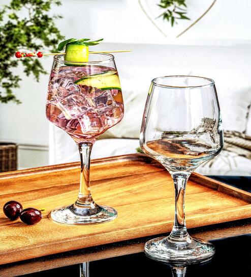 Clear Glass Meridiam Wine Glass set of 4pcs