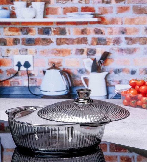 Serene Glass Serving Bowl by Goodhomes