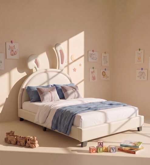 Cloud Hopper Kids Toddler Bed In White Colour