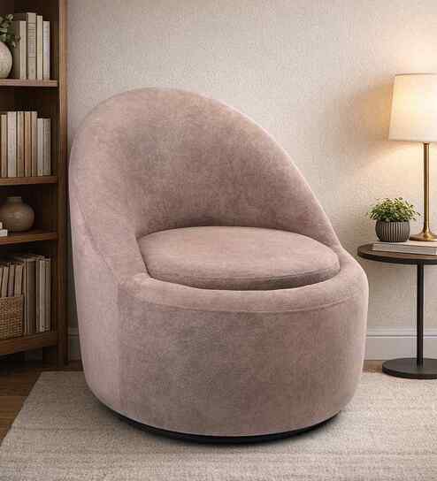 Clowd Nest 1 Seater Chair In Brown Boucle Color