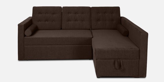 Buy Claven Fabric LHS Pull Out Sofa Cum Bed In Chestnut Brown Colour With  Storage Online - Pull-Out Sofa Cum Beds - Sofa Cum Beds - Furniture -  Pepperfry Product