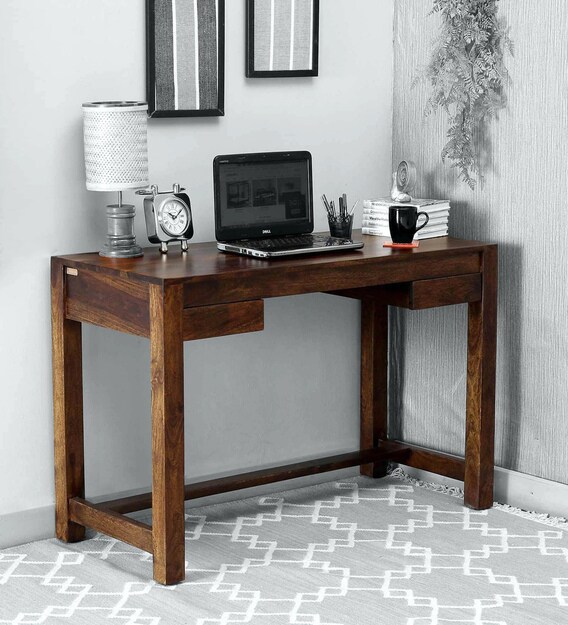 Buy Claire Solid Wood Study Table In Provincial Teak Finish Woodsworth By Pepperfry Online Contemporary Writing Tables Tables Furniture Pepperfry Product