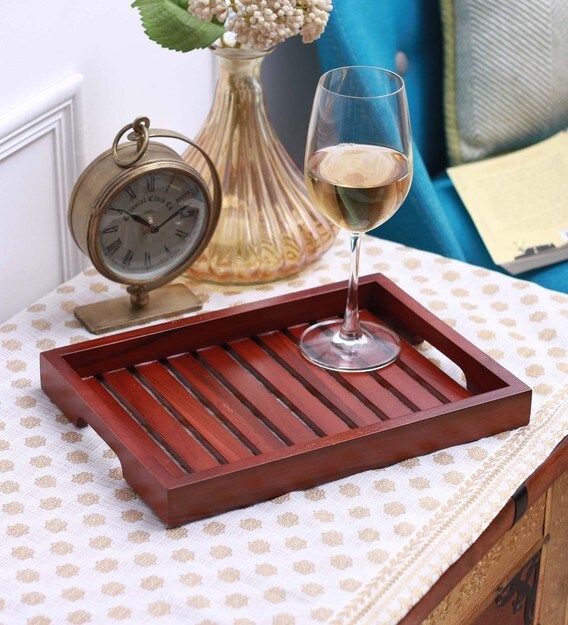 wood rectangle serving tray