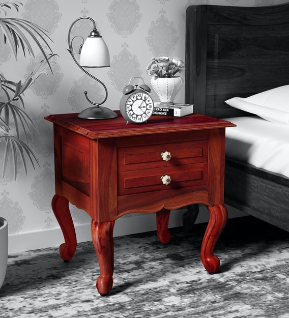 Buy Clifford Solid Wood Night Stand In Honey Oak Finish By Amberville Online Traditional Night Stands Tables Furniture Pepperfry Product