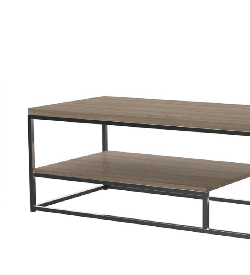 Buy Clark Center Table in Black Finish by Furncasa Online Industrial Rectangular Coffee Tables