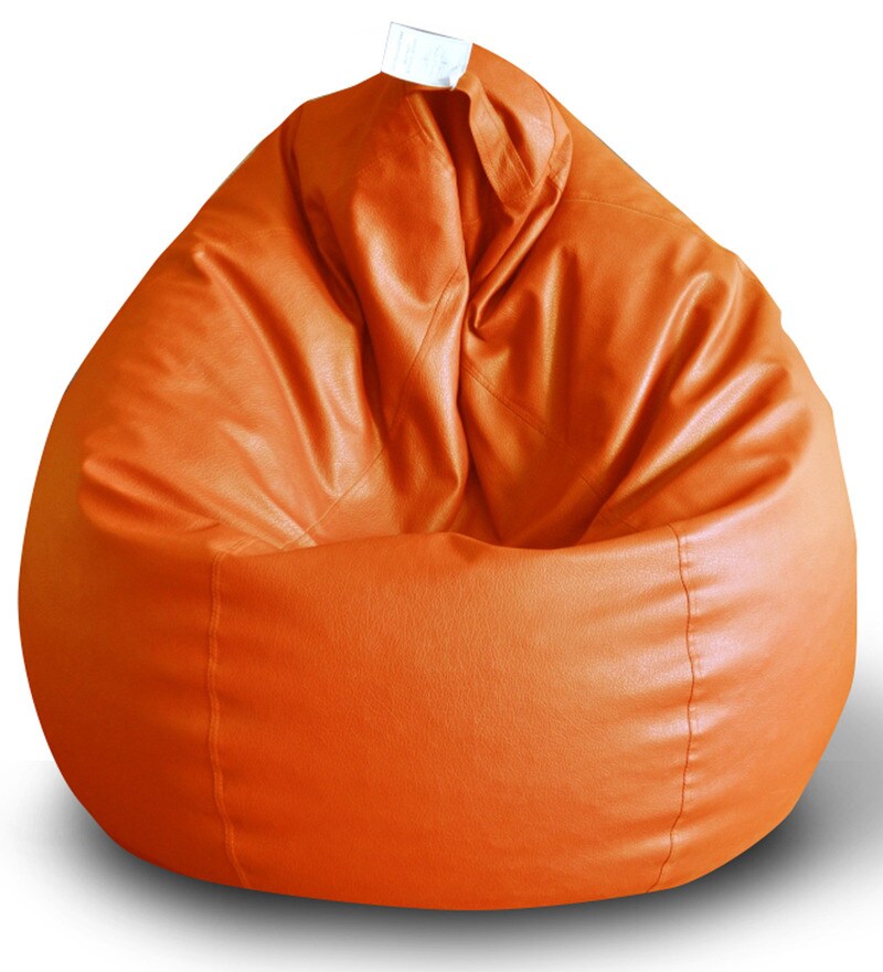 Buy Classic XXXL Bean Bag Cover in Orange Colour by Style HomeZ Online