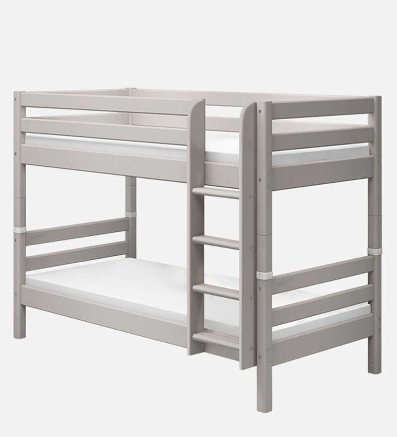 Buy Classic Solid Wood Bunk Bed in Grey Finish by Flexa Online Bunk
