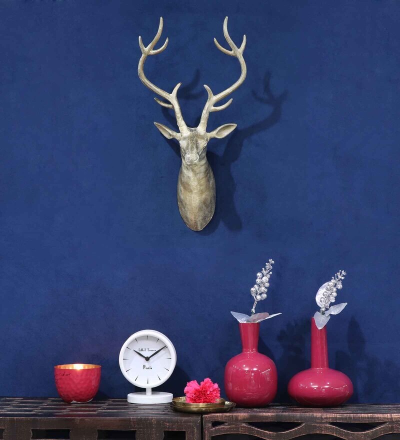 Buy Classic Gold Deer Wall Head By Cocovey Online Diyas Diyas