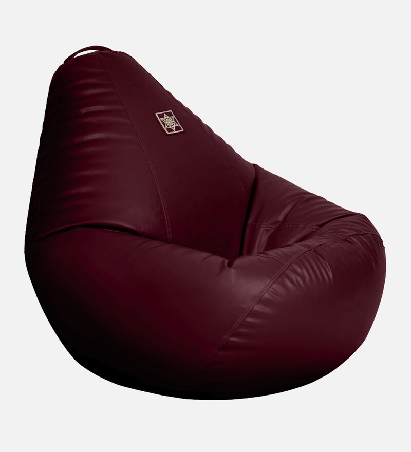 Buy Classic XL Bean Bag with Beans in Wine Colour by Online