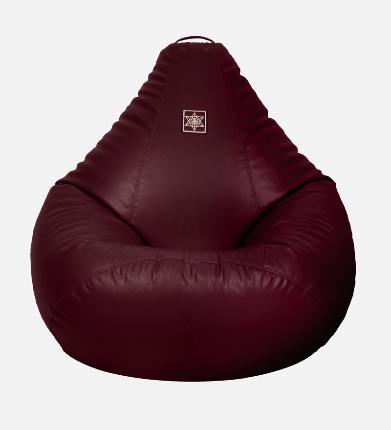 Buy Classic XL Bean Bag with Beans in Wine Colour by Vplanet Online ...