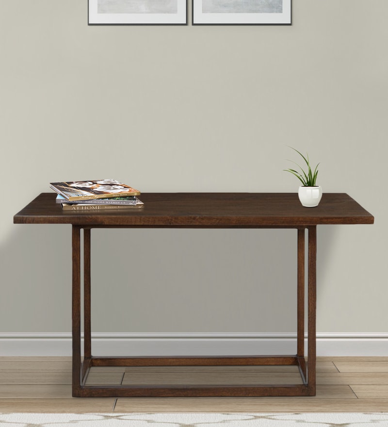 console table dark walnut