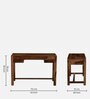 Claire Sheesham Wood Writing Table In Rustic Teak Finish
