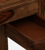 Claire Sheesham Wood Writing Table In Rustic Teak Finish