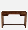 Claire Sheesham Wood Writing Table In Rustic Teak Finish