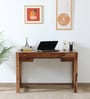Claire Sheesham Wood Writing Table In Rustic Teak Finish