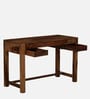 Claire Sheesham Wood Writing Table In Rustic Teak Finish