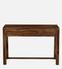 Claire Sheesham Wood Writing Table In Rustic Teak Finish