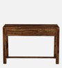 Claire Sheesham Wood Writing Table In Rustic Teak Finish
